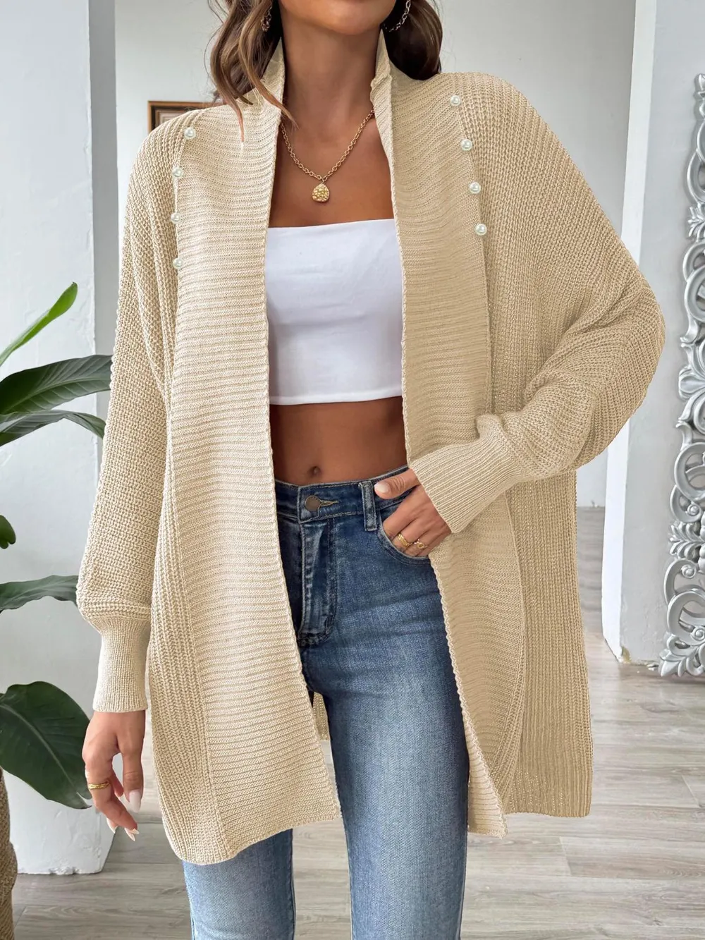Open Front Long Sleeve Cardigan, image 7