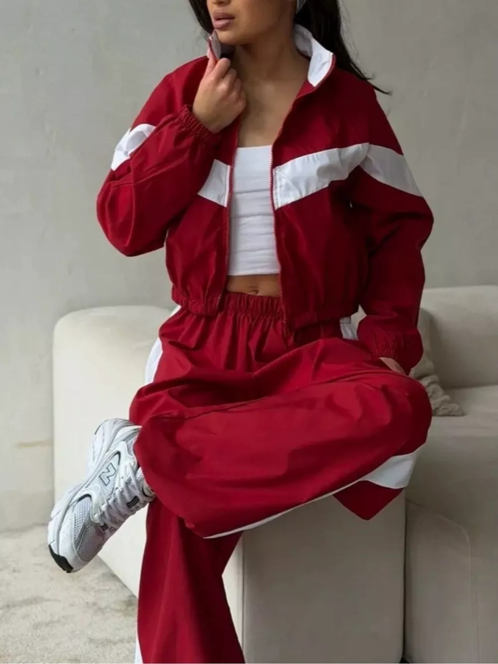 Color Block Zip Up Outerwear and Pants Set, image 7