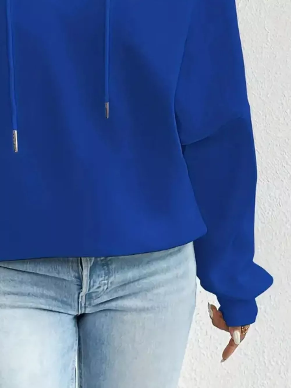Full Size Off-Shoulder Drawstring Long Sleeve Top Plus Size, image 5