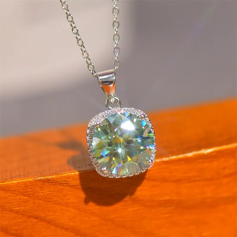 5 Carat Moissanite 925 Sterling Silver Pendant Necklace, image 2