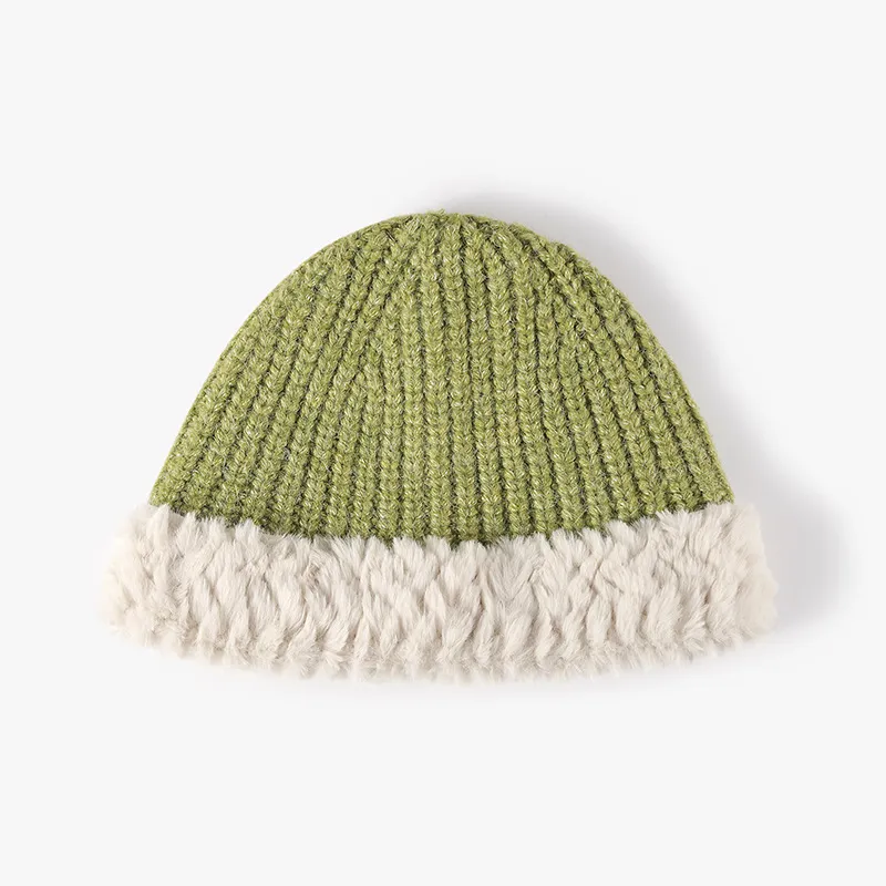 Fuzzy Hem Knit Hat, image 2