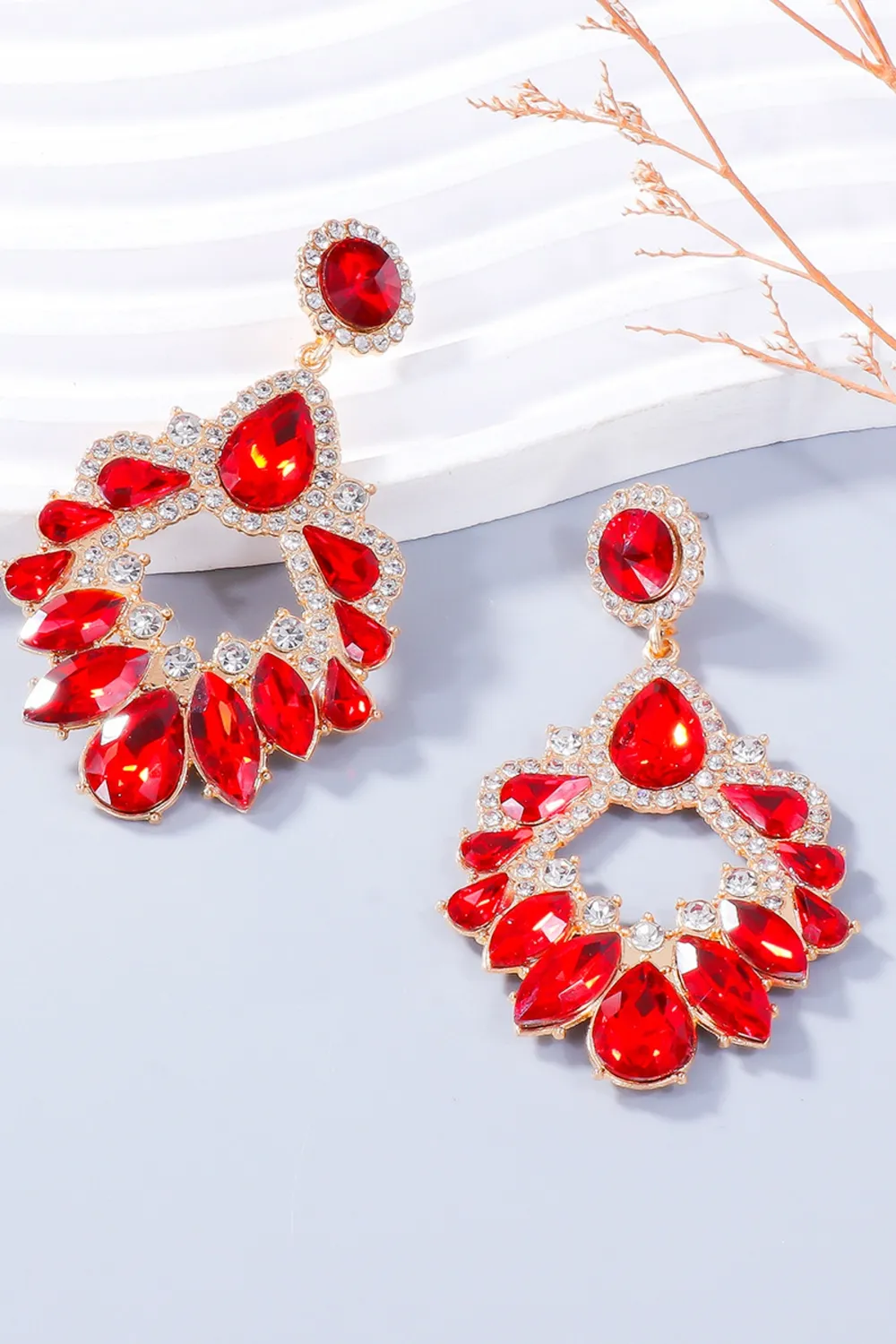 Alloy Rhinestone Dangle Earrings, image 4