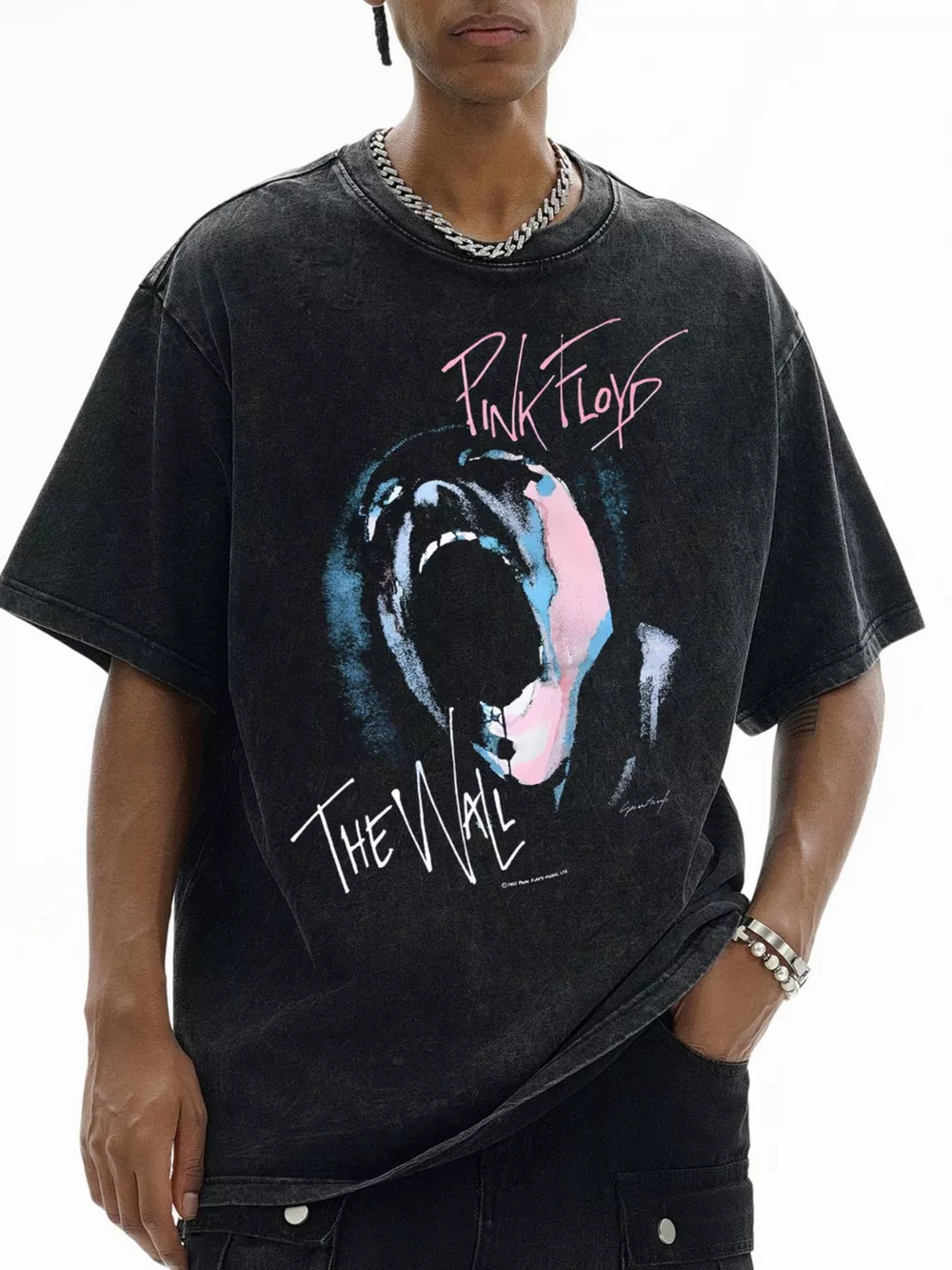 Men's Graphic Short Sleeve Oversized Washed T-Shirt, image 2