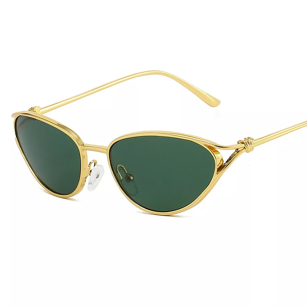 Gold-Rimmed Cat-Eye Sunglasses, image 5