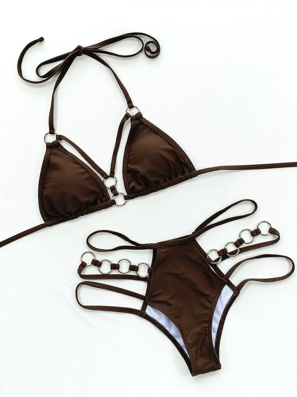 Cutout Halter Neck Two-Piece Bikini Set, image 6