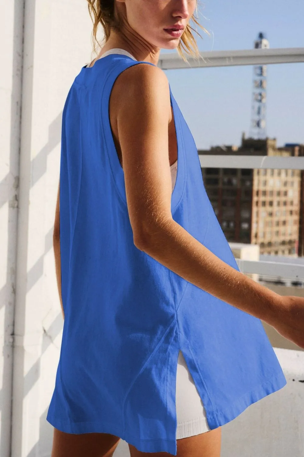Side Slit V-Neck Tank, image 12