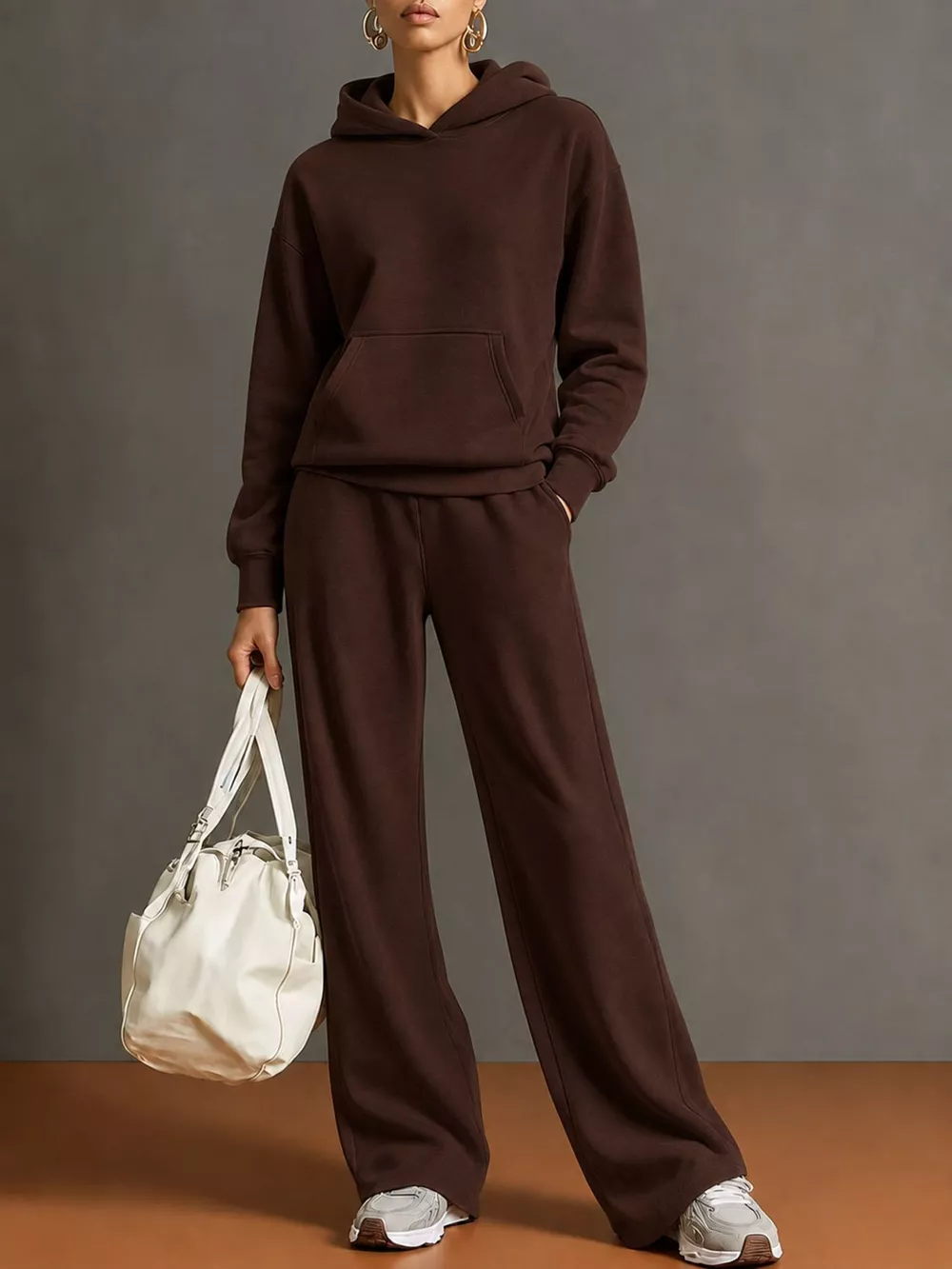 Kangaroo Pocket Hoodie and Pants Set, image 26
