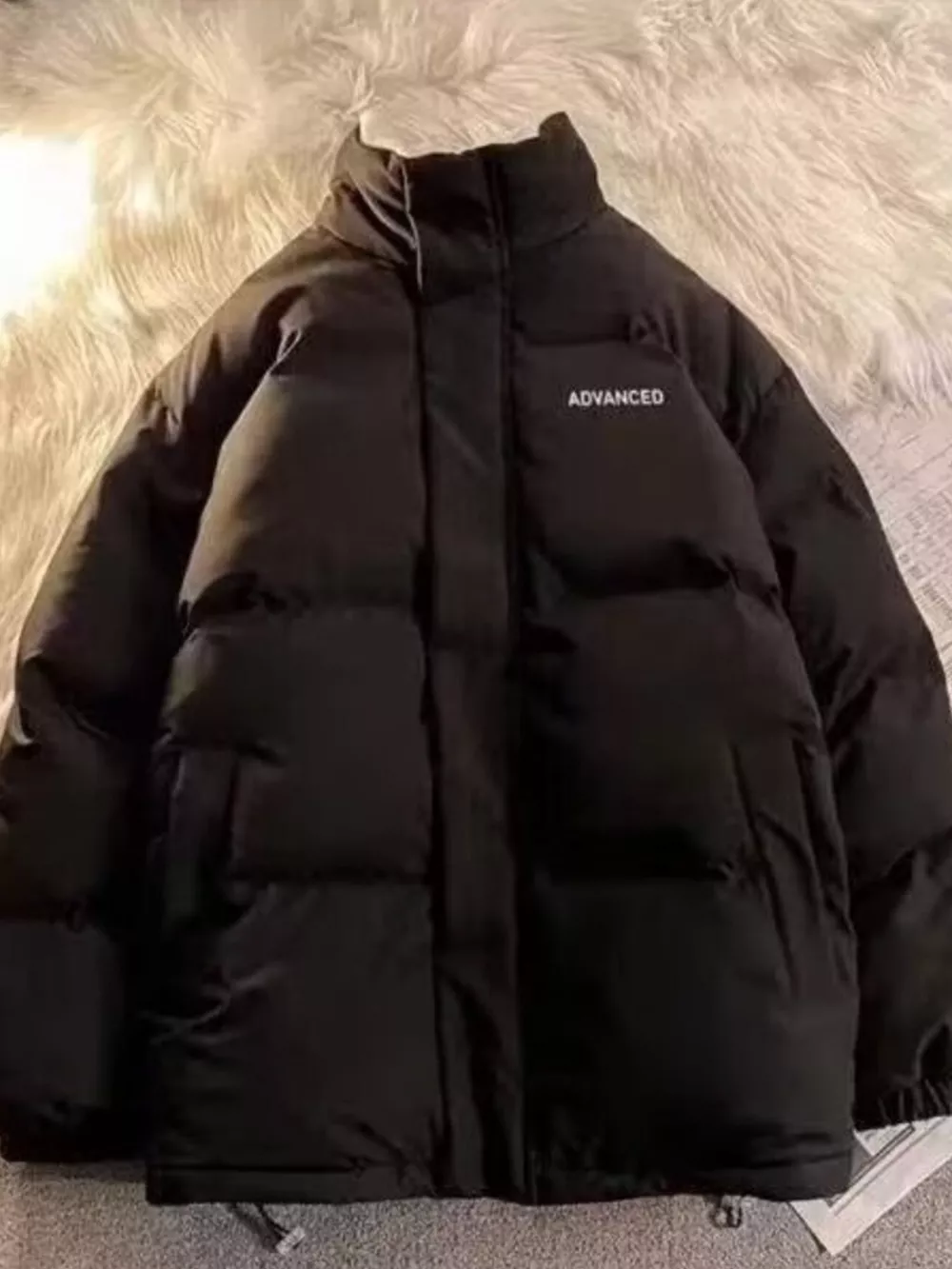 Men's Plus Size Zip Up Padded Winter Coat, image 5