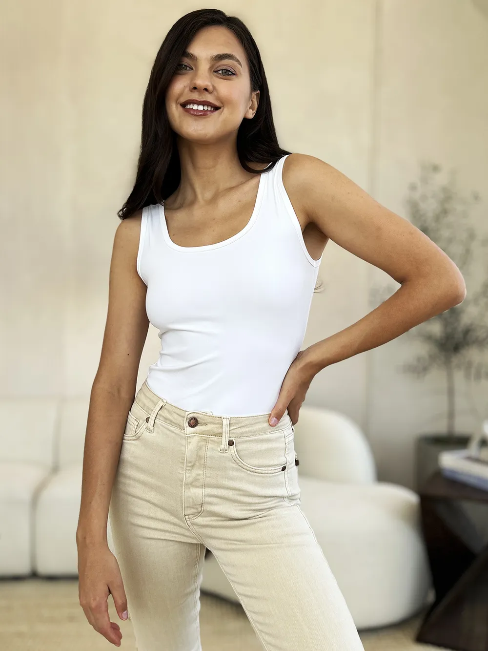 Full Size Square Neck Sleeveless Bodysuit, image 6