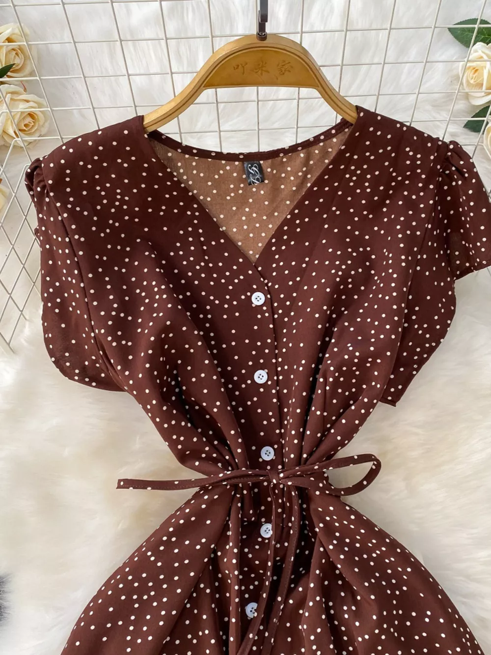 Polka Dot Button-Down Dress, image 21