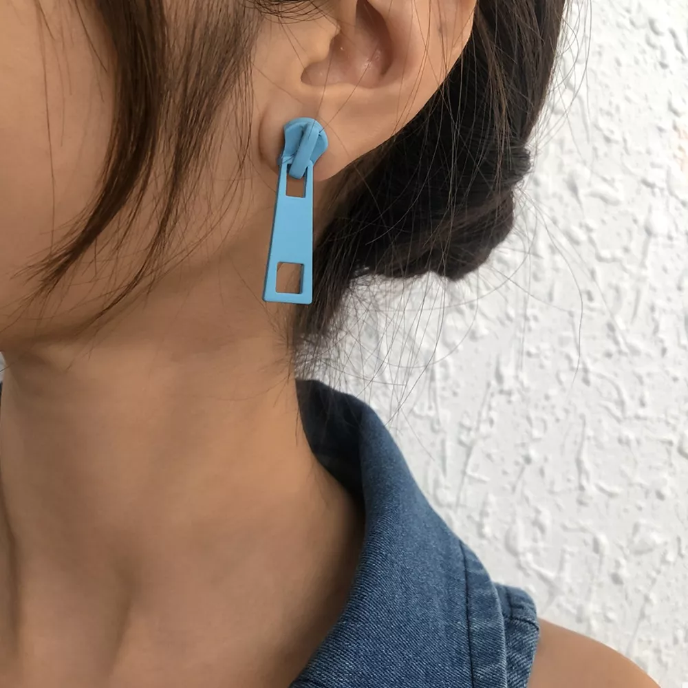 Colorful Zipper Drop Earrings, image 13
