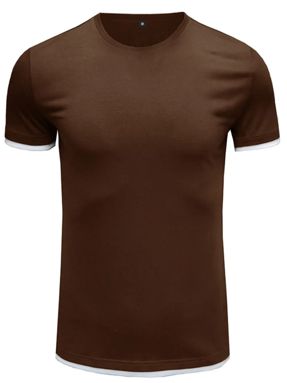 Men‘s Classic Contrast Trim Crew Neck T-Shirt, image 3