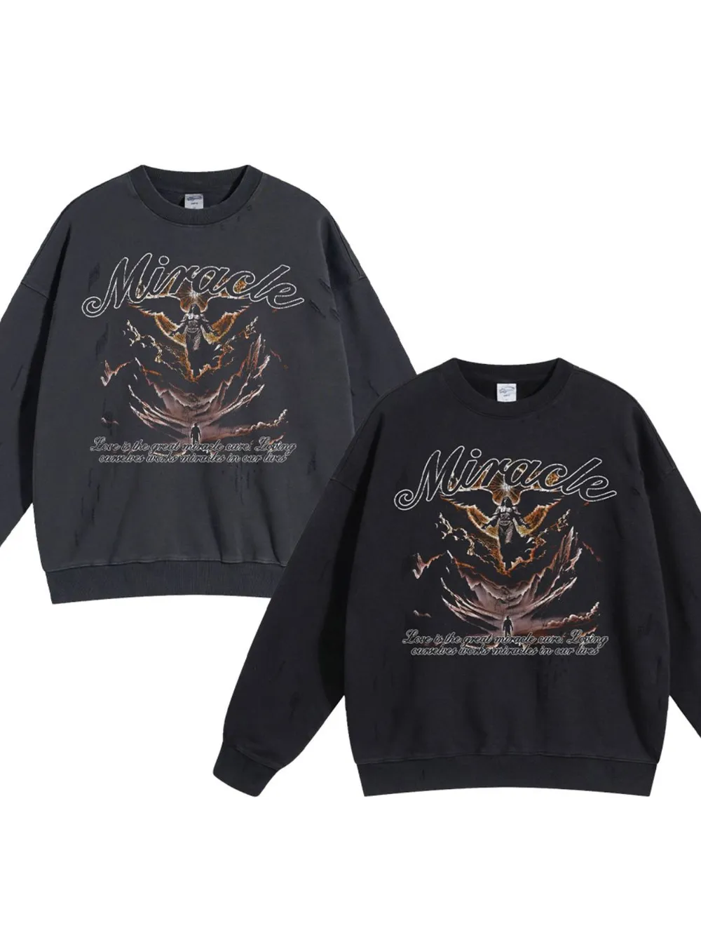 Men's Graphic Round Neck Long Sleeve T-Shirt, image 7