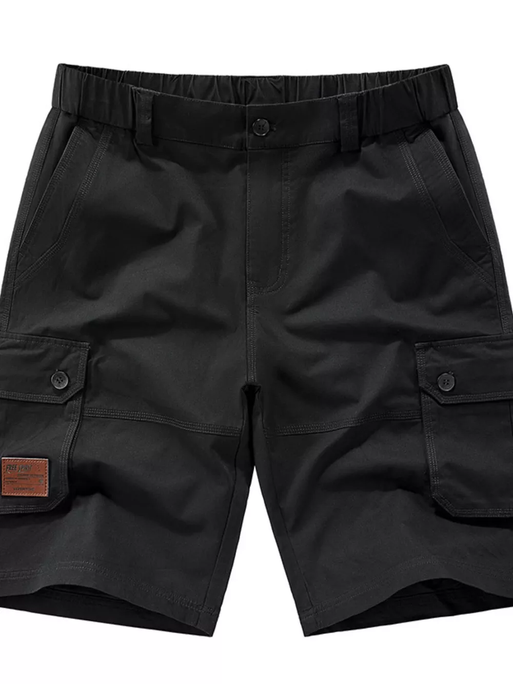 Men's Plus Size Pocketed Elastic Waist Shorts