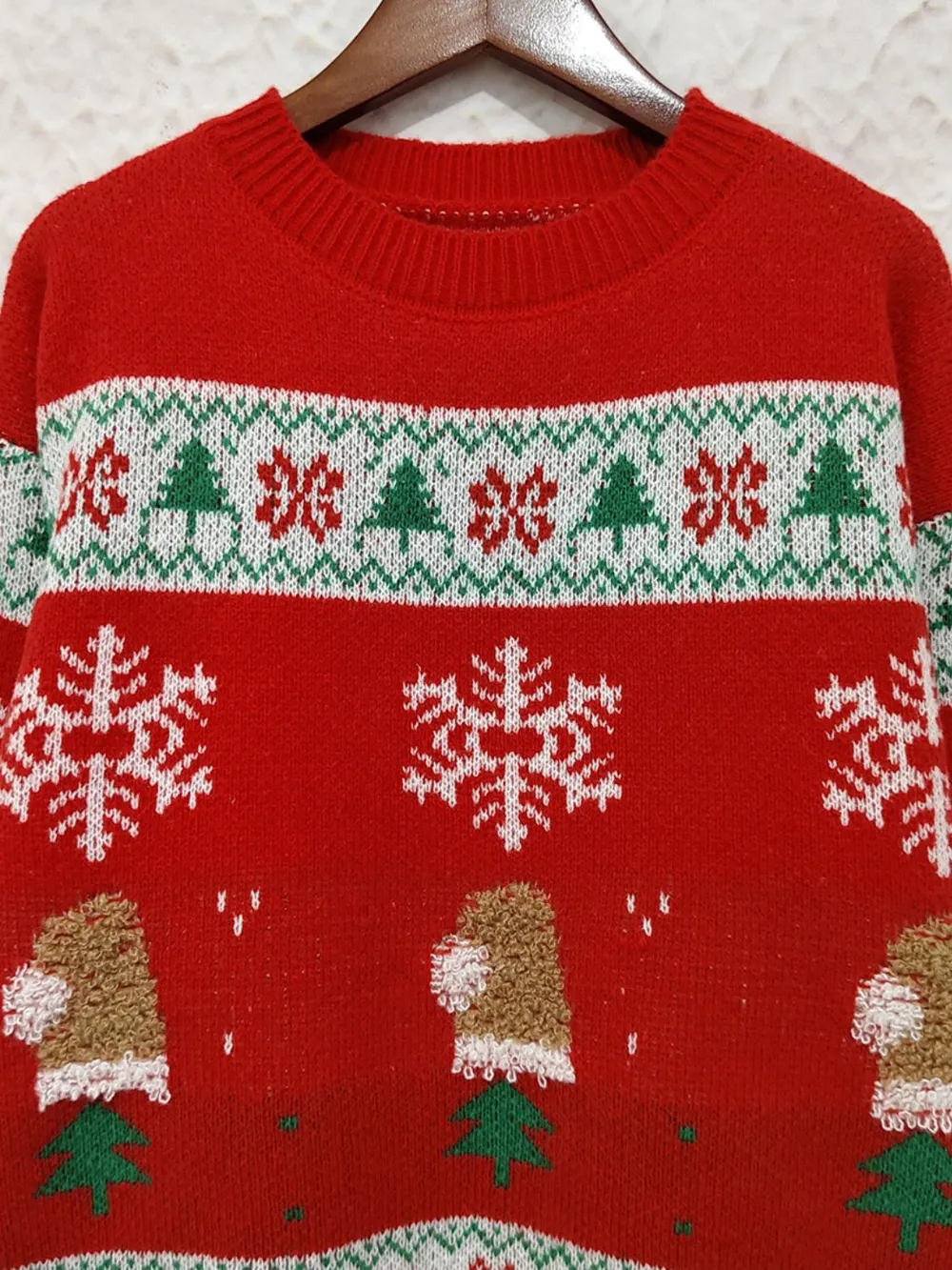 Christmas Element Round Neck Long Sleeve Sweater, image 9