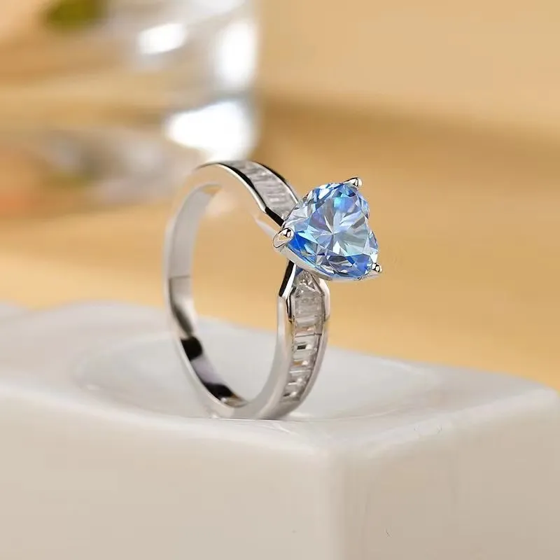 2 Carat Moissanite 925 Sterling Silver Ring, image 3