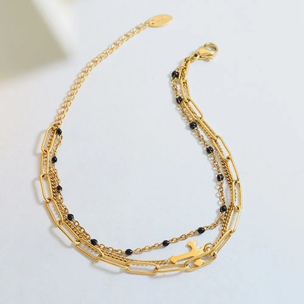 Titanium Steel Three-Layered Bracelet, image 2