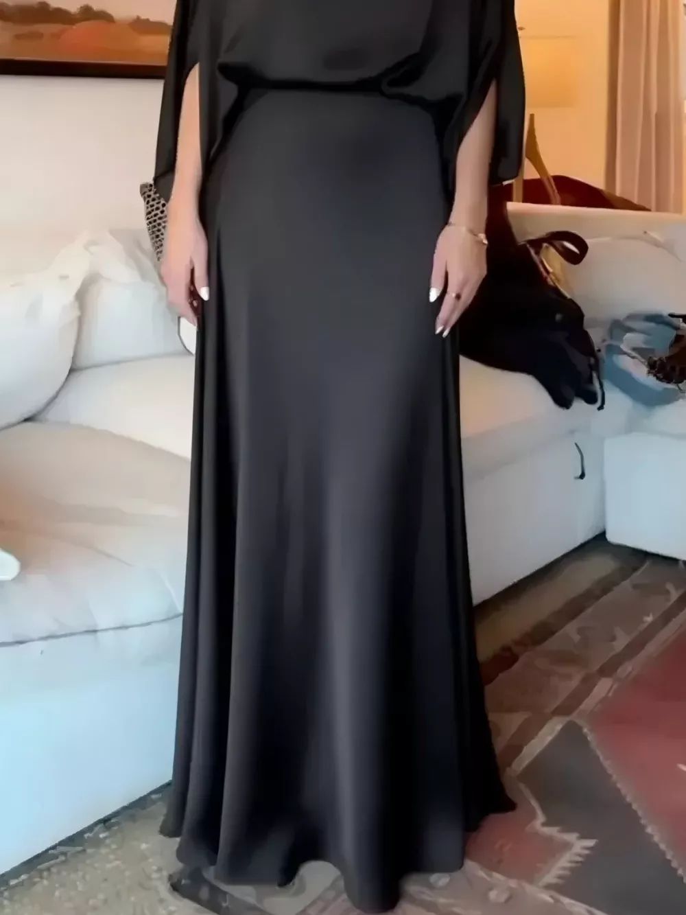 Full Size Elegant Batwing Sleeve Maxi Dress Plus Size, image 3