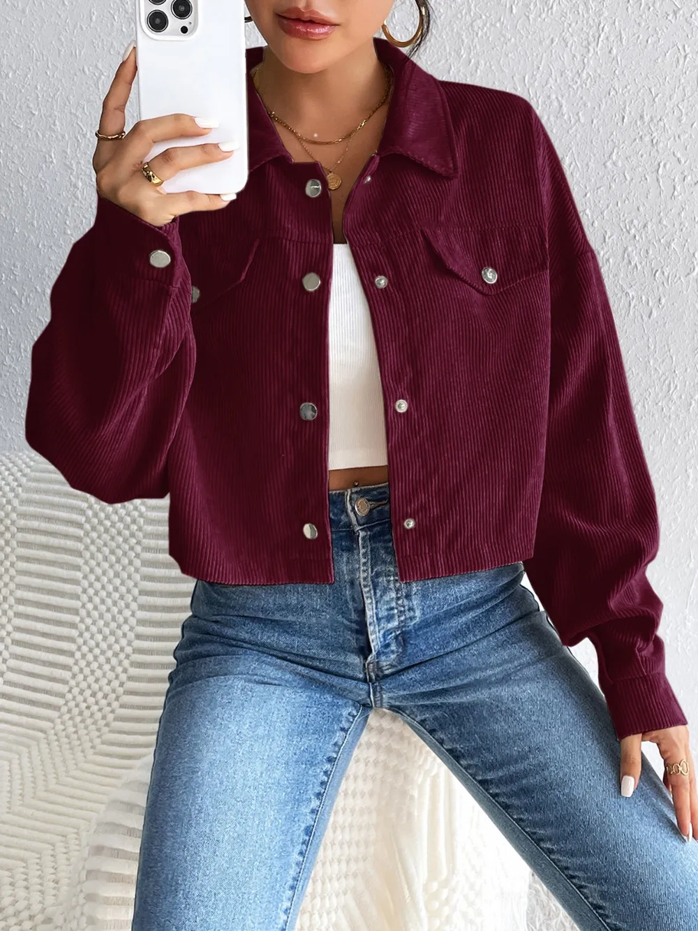 Snap Down Long Sleeve Jacket, image 7