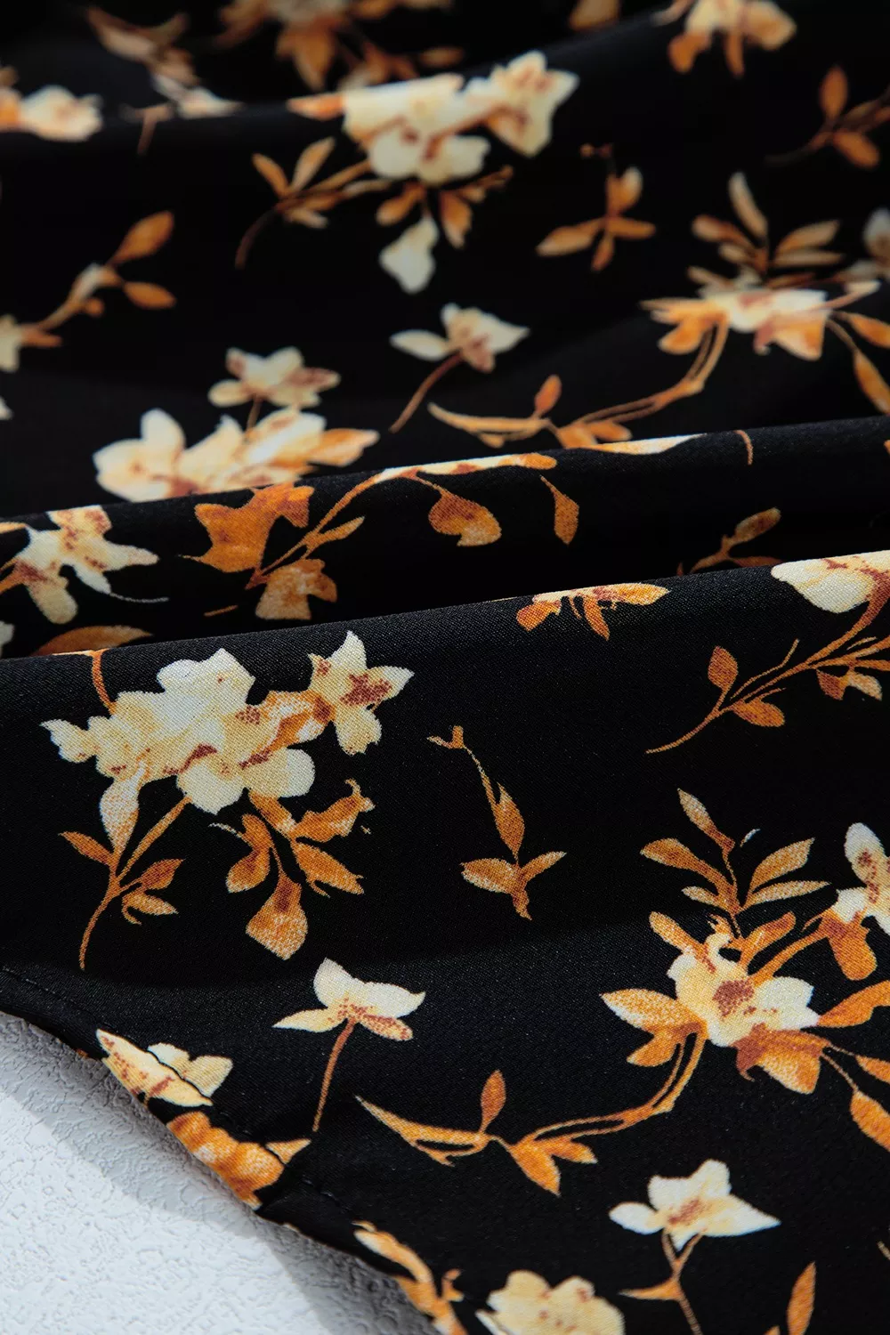 Floral Print Smocked Waist Long Sleeve Blouse, image 4