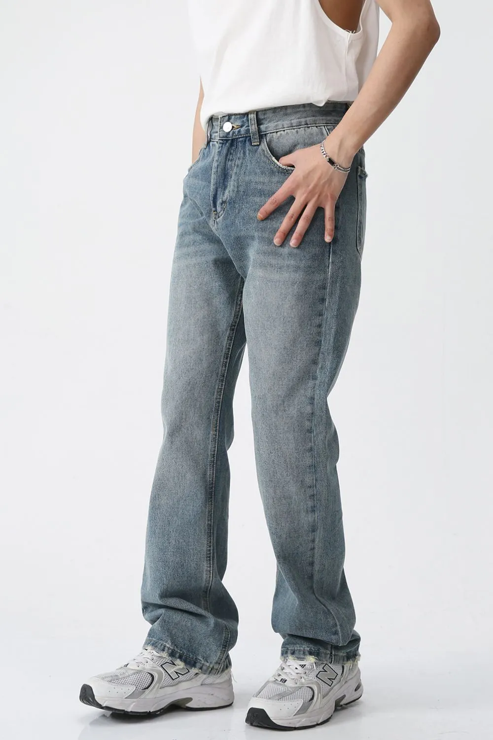 Mid Rise Men's Jeans with Pockets, image 4
