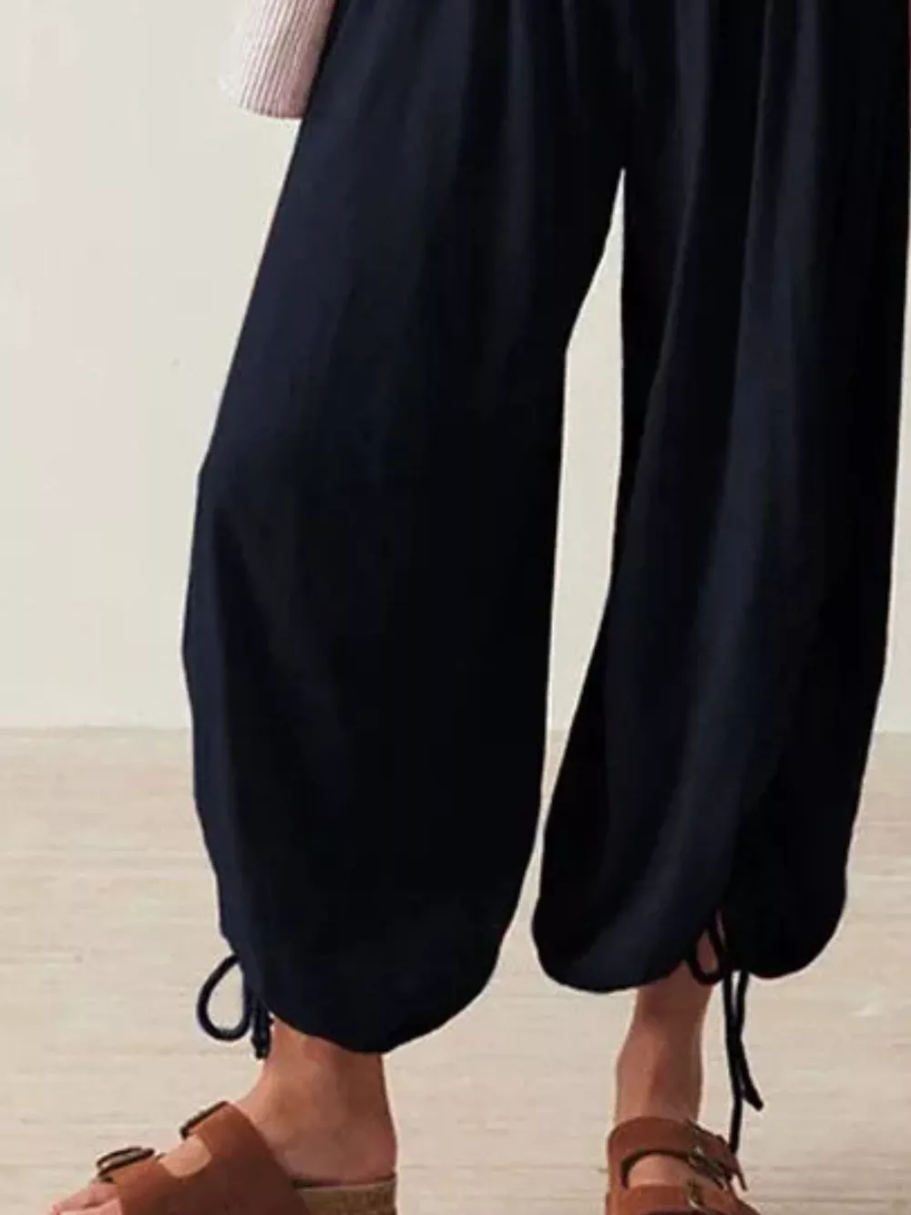 Ruched Drawstring Harem Pants, image 8