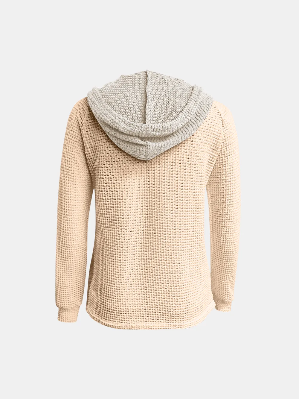 Full Size Waffle-Knit Contrast Long Sleeve Hoodie, image 20