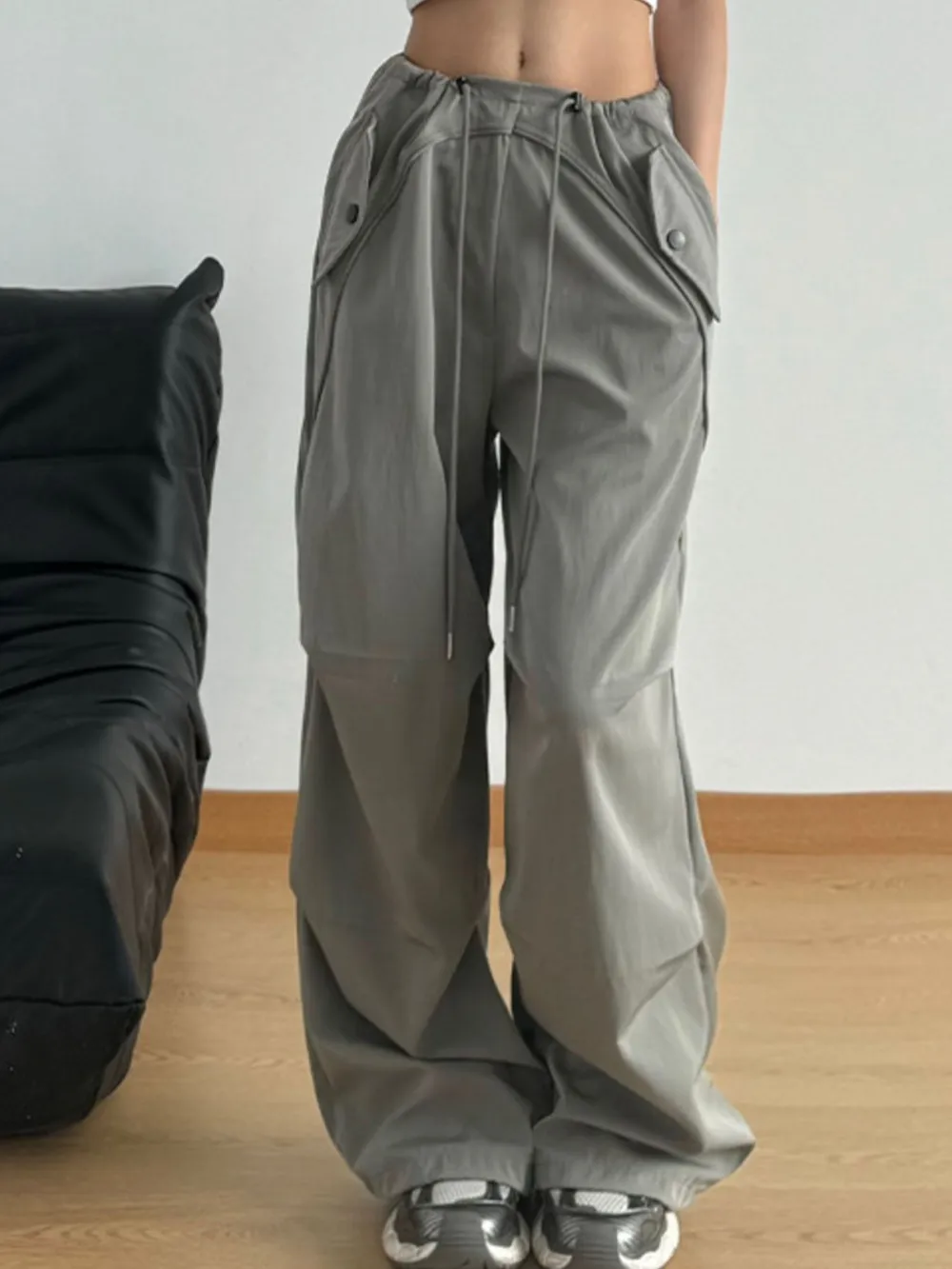 Wide Leg Drawstring Pants, image 4