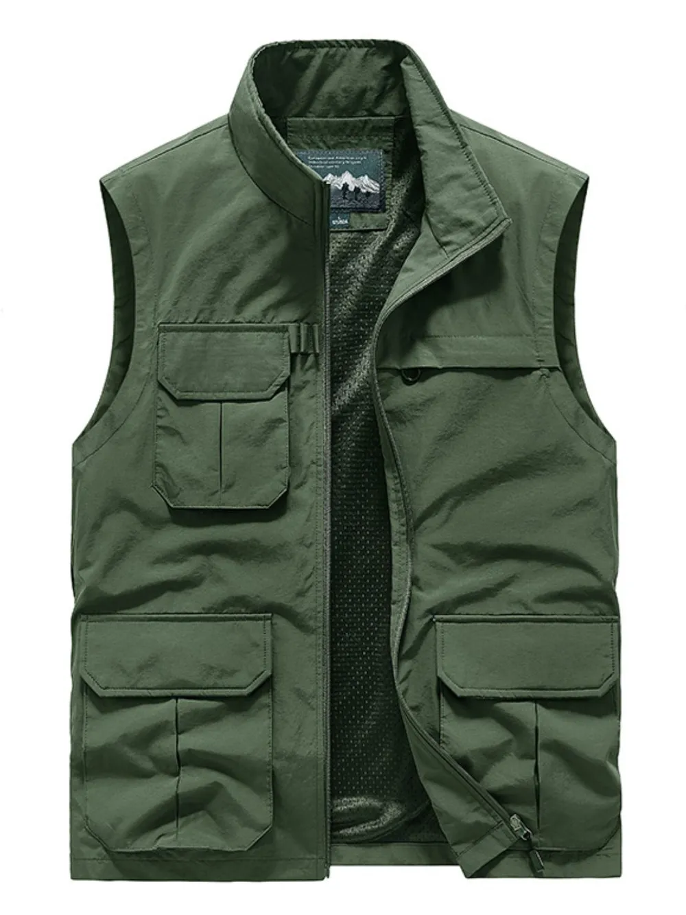 Men's Plus Size Zip Up Vest