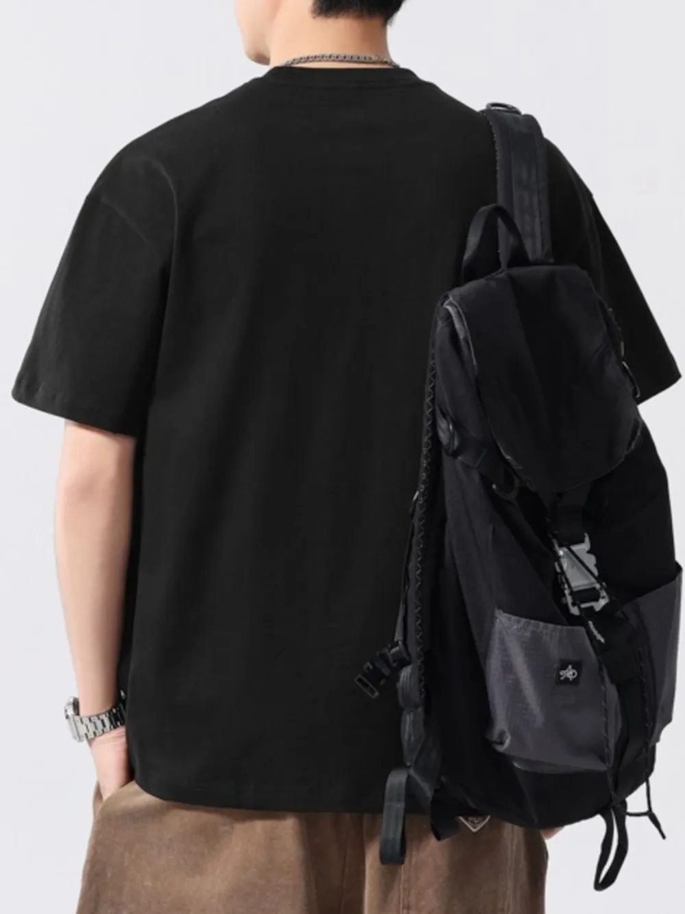 Men's Full Size Round Neck Short Sleeve T-Shirt Plus Size, image 3