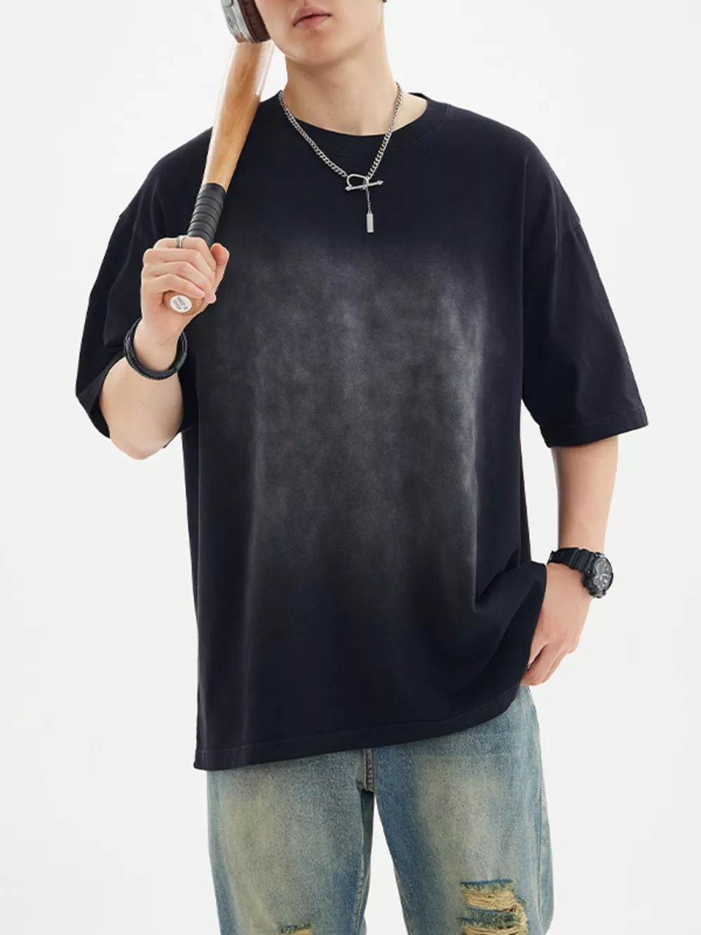 Men's Round Neck Half Sleeve T-Shirt, image 3