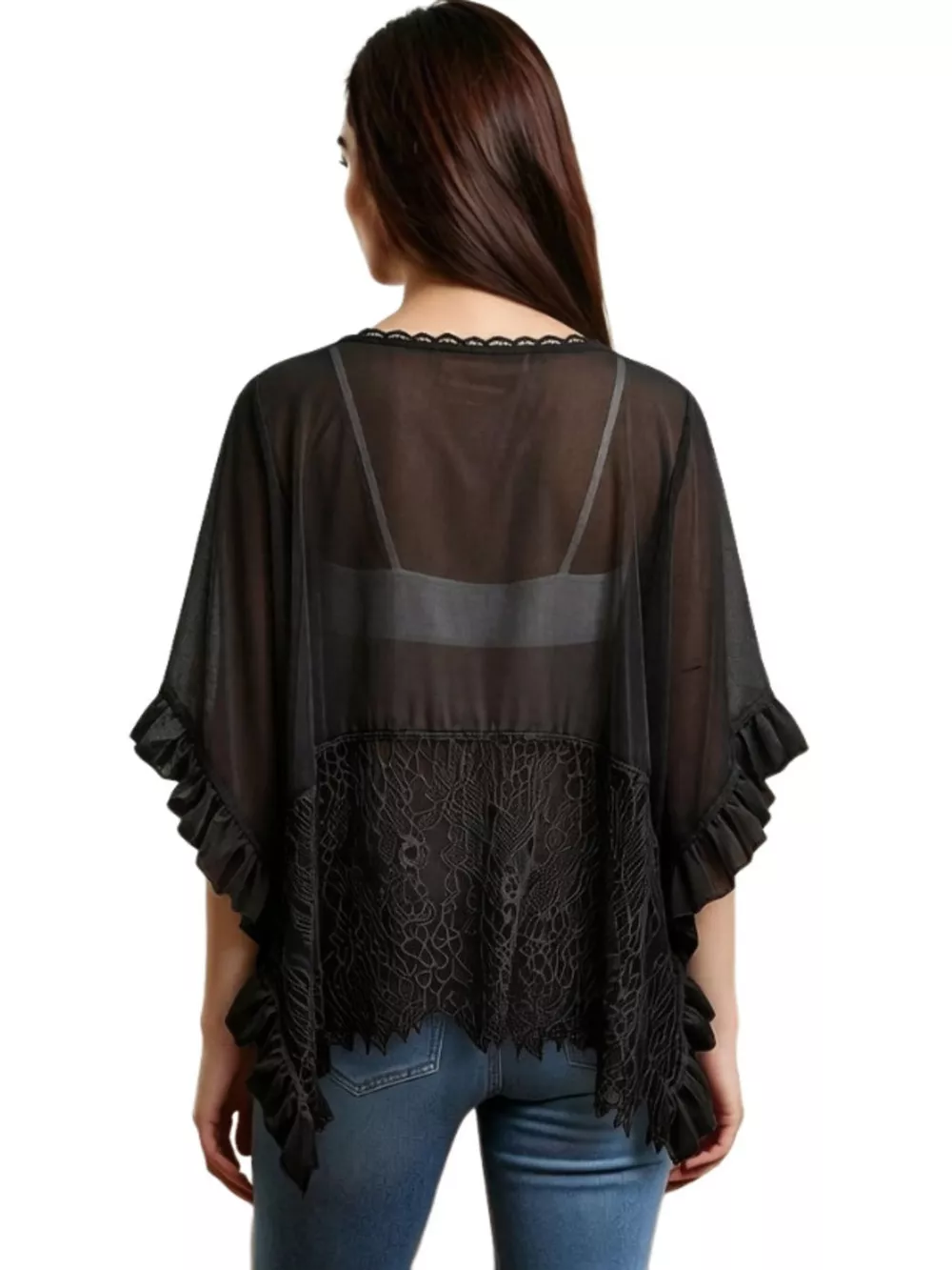 Lace Trim Flowy Cover-Up, image 13