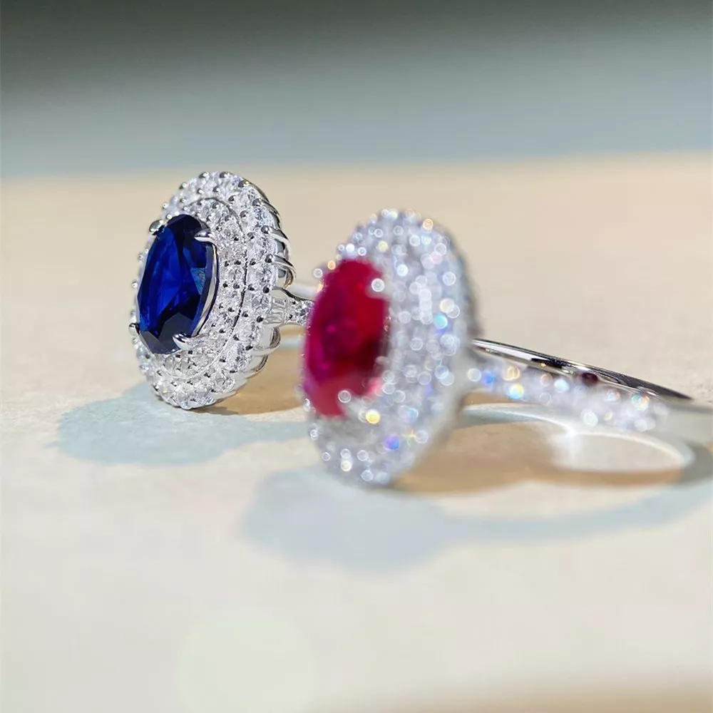 925 Sterling Silver Zircon Round Ring, image 2