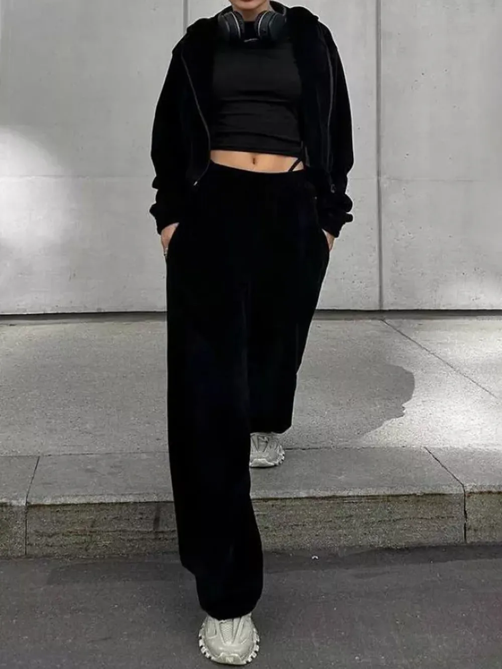 Zip Up Hoodie and Pocketed Pants Set, image 8
