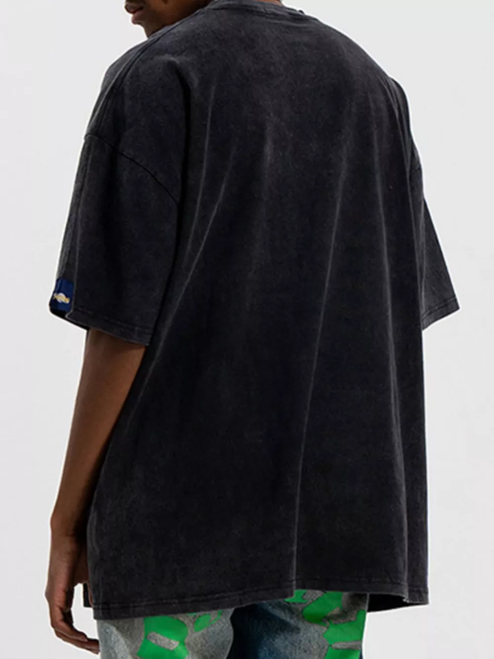 Men's Graphic Oversized Washed T-Shirt, image 4