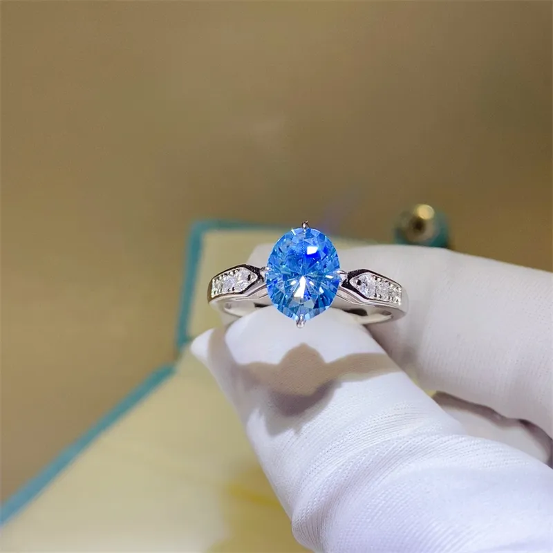 2 Carat Moissanite 925 Sterling Silver Ring, image 4