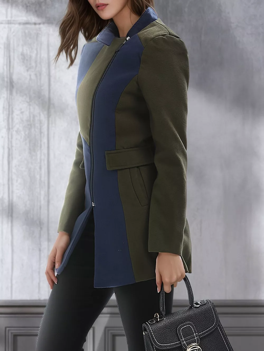 Color Block Zip Up Outerwear, image 4