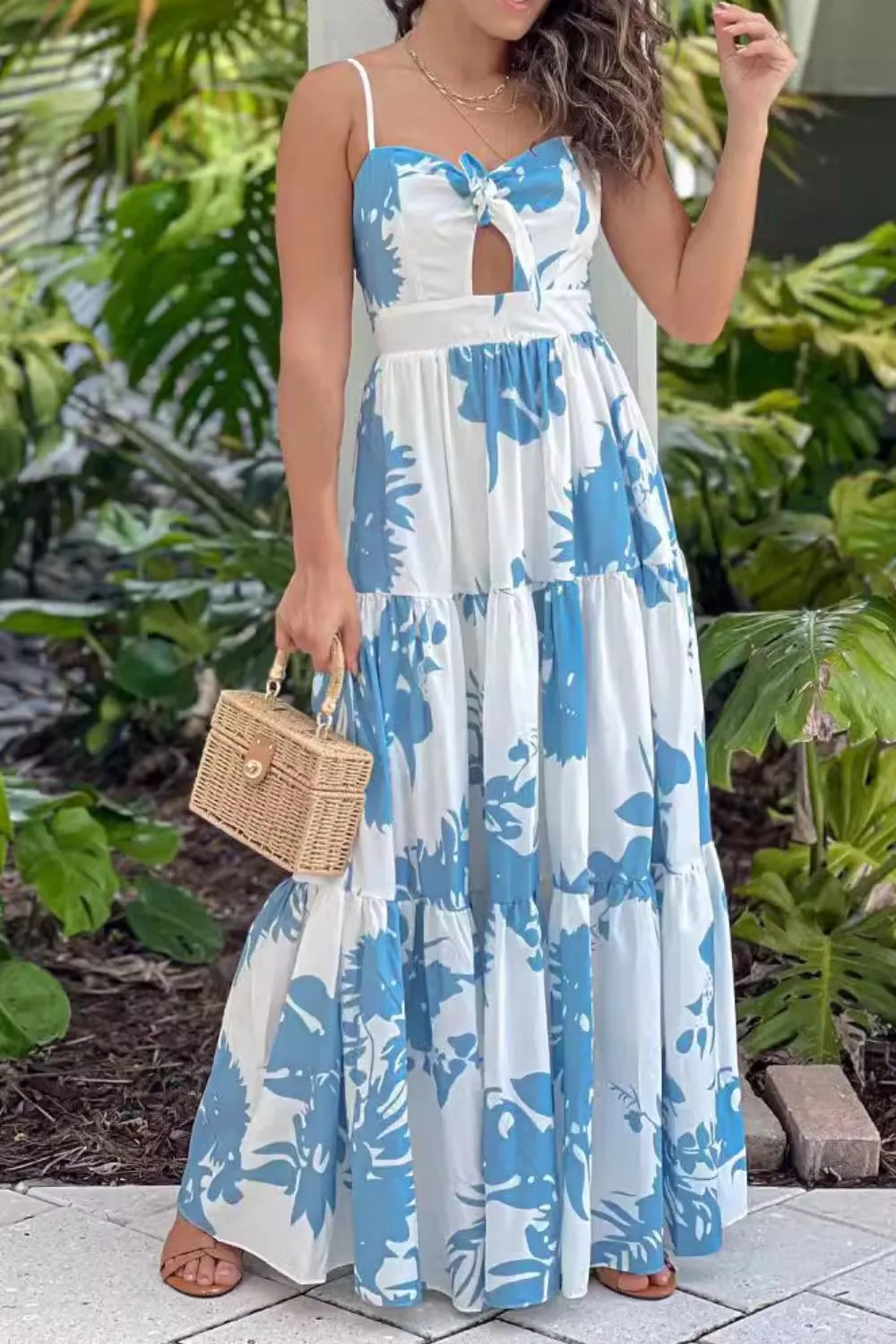 Cut-Out Sweetheart Neck Maxi Dress, image 2