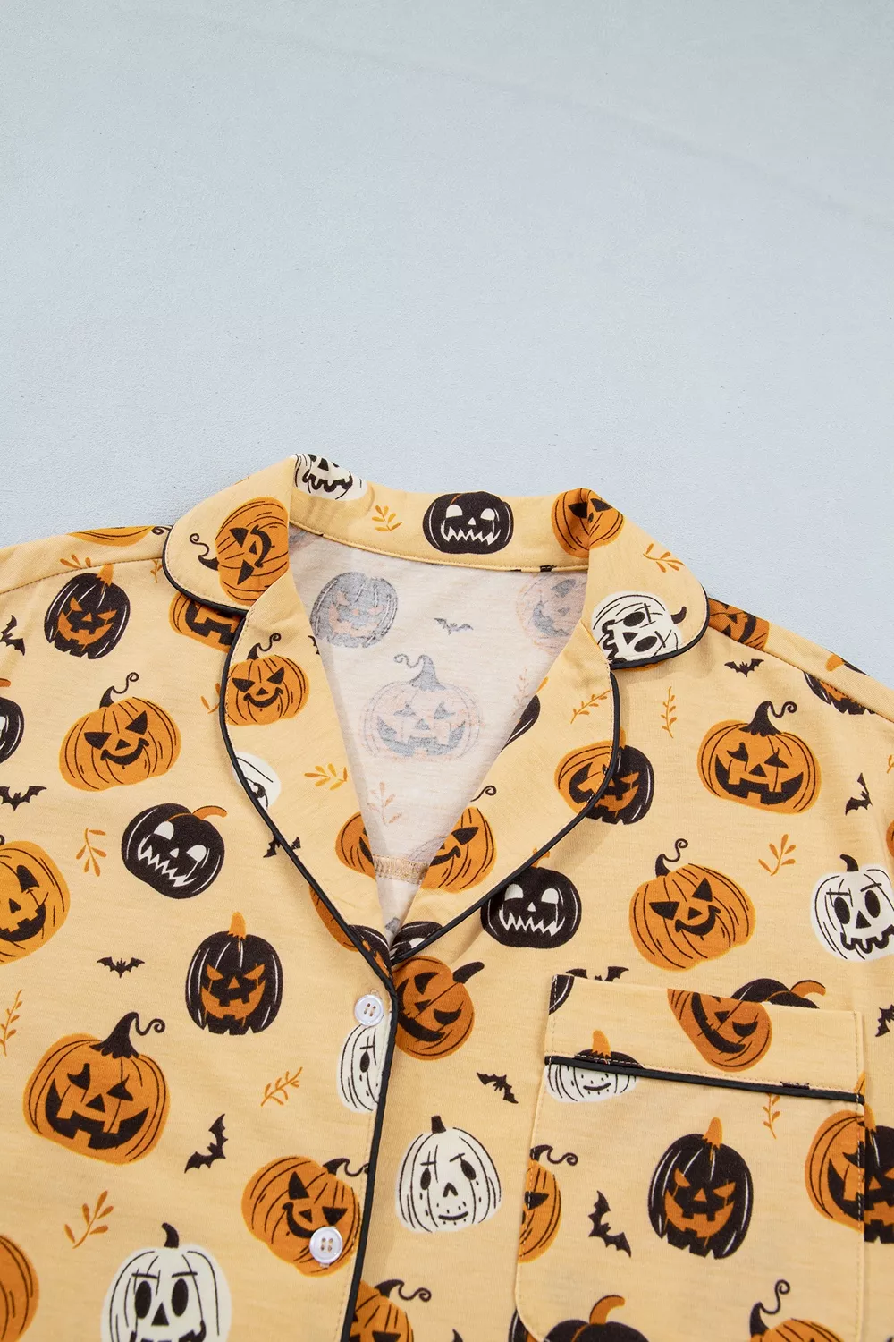 Halloween Pumpkin Print Long Sleeve Two Piece Lounge Set, image 6