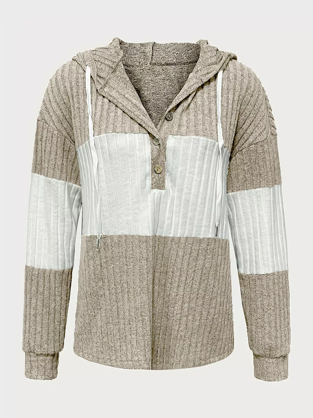 Color Block Drawstring Long Sleeve Hoodie, image 9