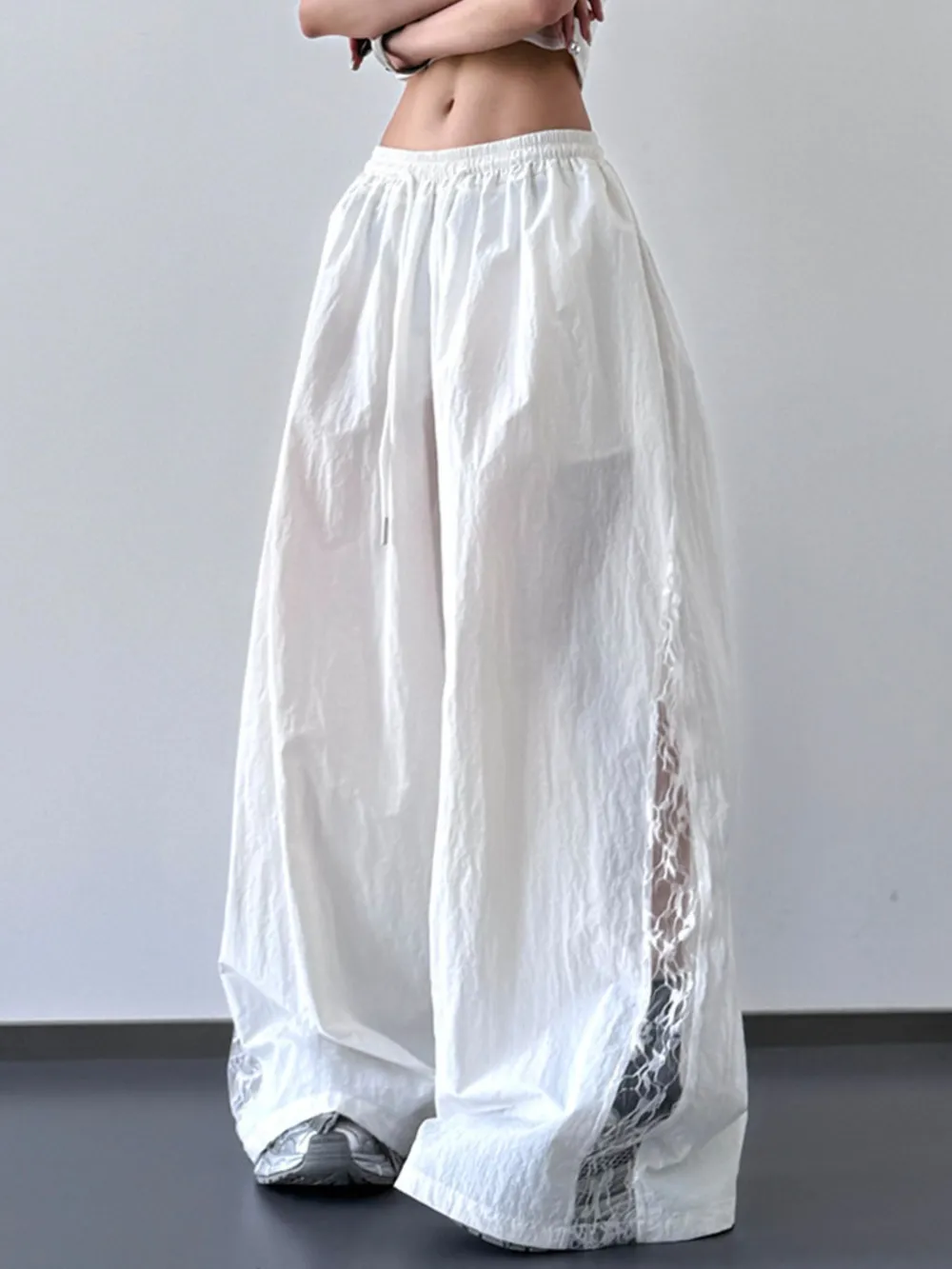 Elastic Waist Wide-Leg Pants, image 5