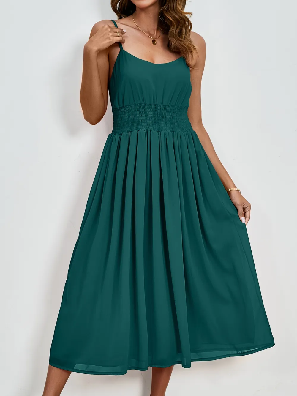 Scoop Neck Midi Cami Dress, image 18