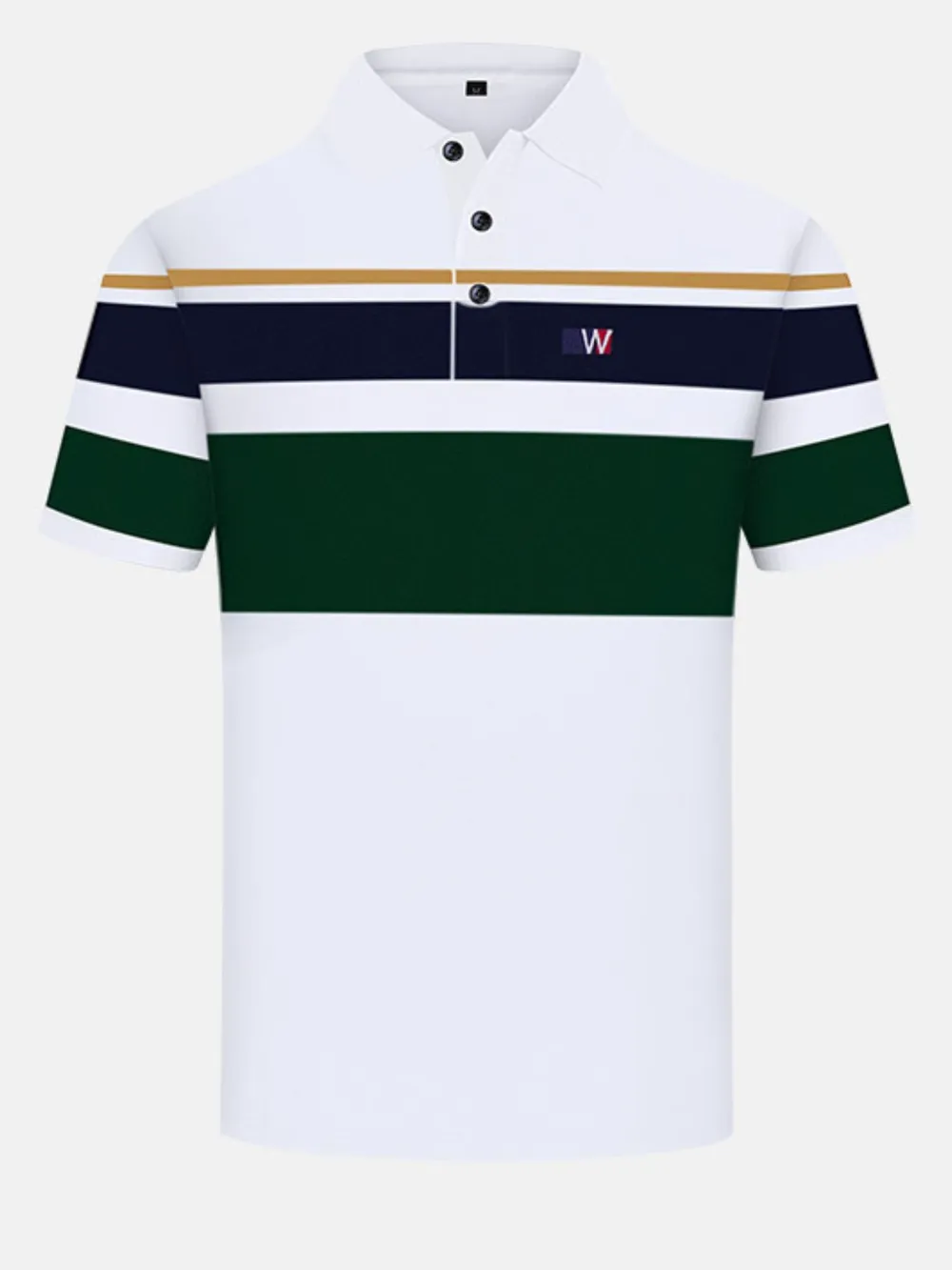 Men's Full Size Color Block Short Sleeve Polo Plus Size, image 5
