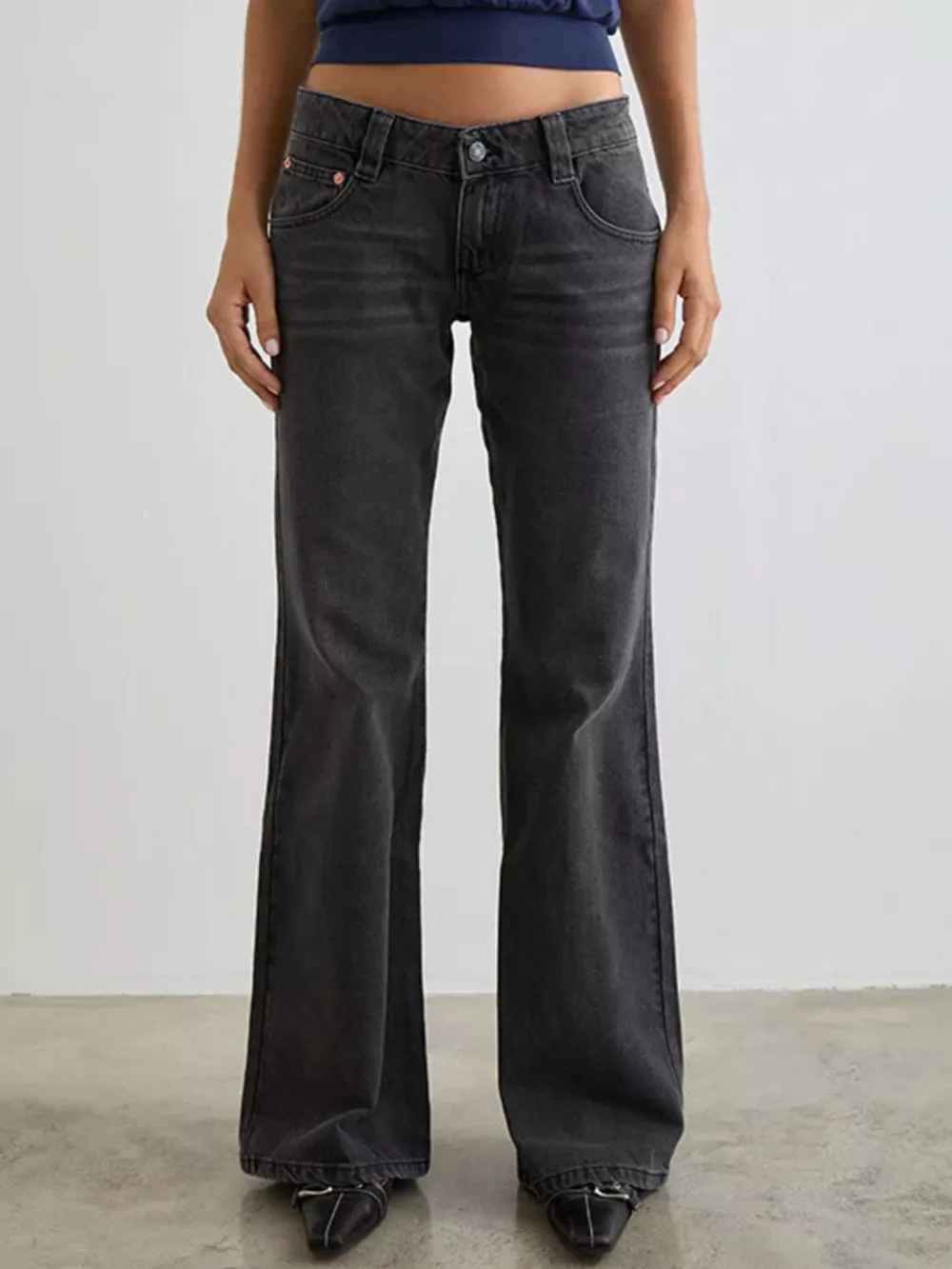 Low Rise Flare Leg Jeans, image 8
