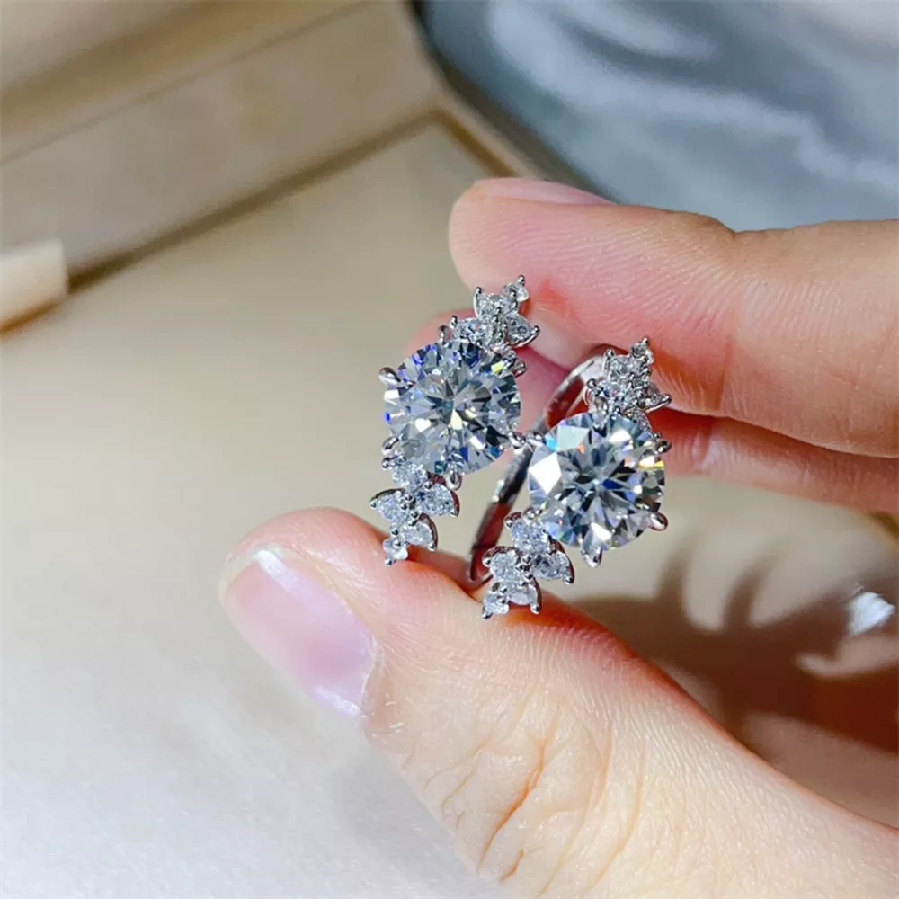 3 Carat Moissanite 925 Sterling Silver Ring, image 2
