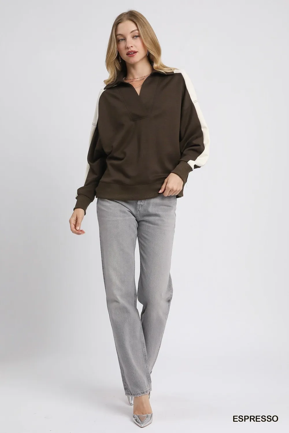 Color Block Polo Sweatshirt, image 5