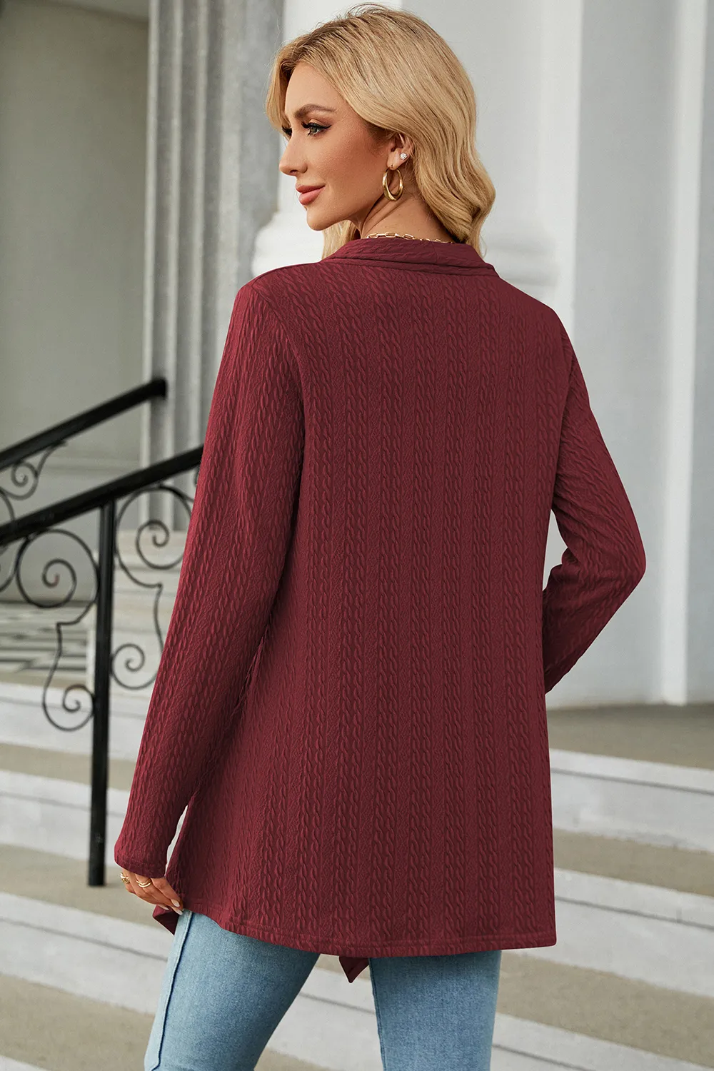 Open Front Long Sleeve Cardigan, image 2