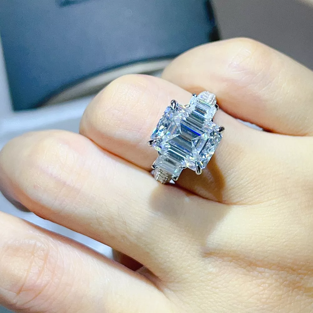 5 Carat 925 Sterling Silver Moissanite Ring
