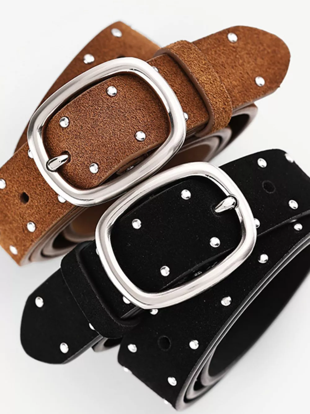Studded Silver Buckle Belt, image 2