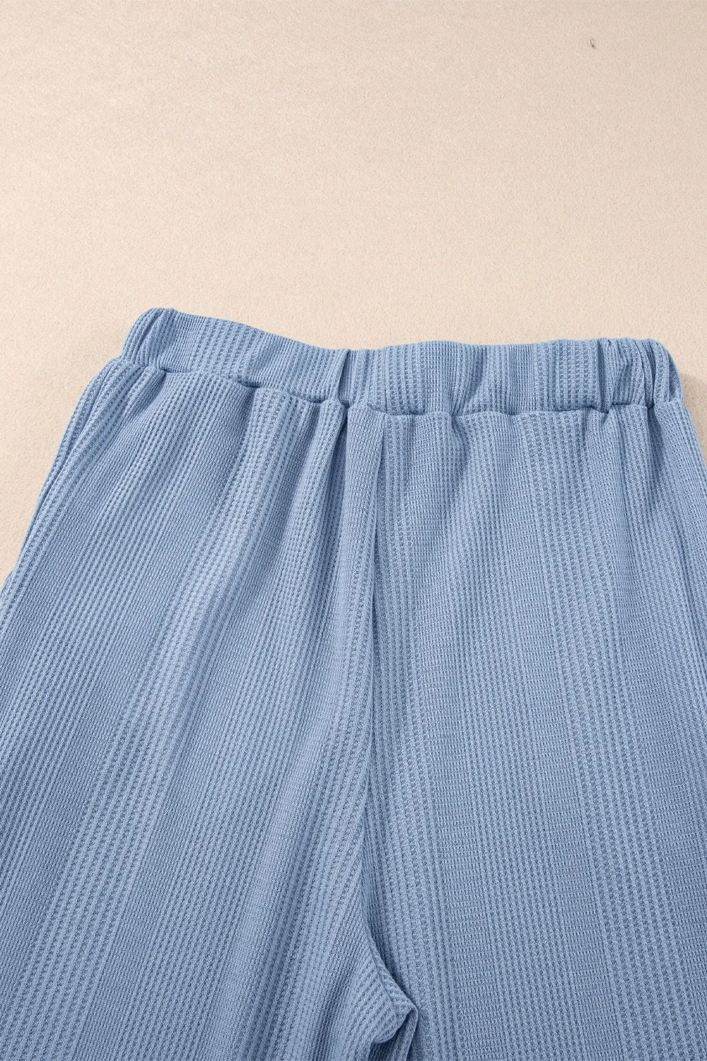 Color Ribbed Ruffle Tank Top and Pants Set, image 6